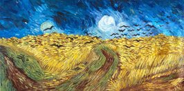Wheat Field with Crows Van Gogh Reproduction, hand-painted in oil on canvas