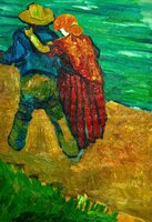 Two Lovers Van Gogh reproduction, hand-painted in oil on canvas