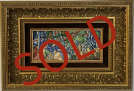 Tree Roots framed Van Gogh reproduction, hand-painted in oil on canvas