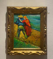 Two Lovers framed Van Gogh replica, hand-painted in oil on canvas