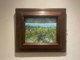 The Green Vineyard framed Van Gogh reproduction, hand-painted in oil on canvas