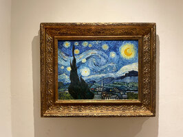 Starry Night Vincent van Gogh reproduction framed, hand-painted in oil on canvas