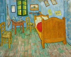 Vincent's bedroom in Arles, Art institute of Chicago, Van Gogh Reproduction, 1889