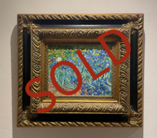 Irises framed Van Gogh replica, hand-painted in oil on canvas