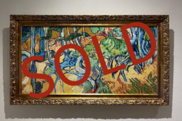 Tree Roots framed Van Gogh replica, hand-painted in oil on canvas