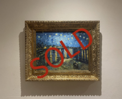 Starry Night over the Rhone framed Van Gogh replica, hand-painted in oil on canvas