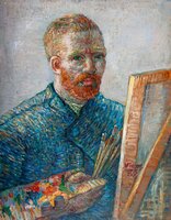 Self-Portrait as a Painter Van Gogh reproduction, hand-painted in oil on canvas