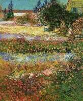 Flowering Garden Van Gogh Reproduction, hand-painted in oil on canvas