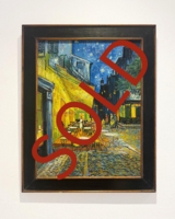 Cafe Terrace framed Vincent van Gogh replica, hand-painted in oil on canvas