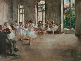 Ballet Rehearsal Degas reproduction, hand-painted in oil on canvas