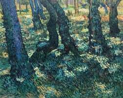 Undergrowth Van Gogh reproduction, hand-painted in oil on canvas