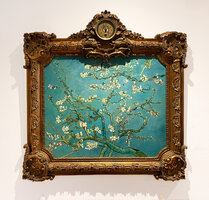 Blossoming Almond Tree Van Gogh framed reproduction, hand-painted in oil on canvas
