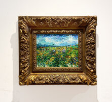 The Green Vineyard framed Van Gogh replica, hand-painted in oil on canvas