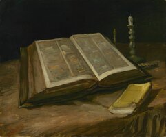 Still Life with Bible Van Gogh reproduction, hand-painted in oil on canvas