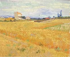 Wheat Field Van Gogh Reproduction, hand-painted in oil on canvas