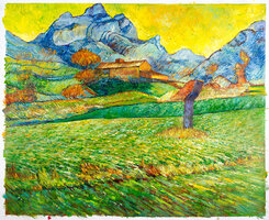 Meadow in the Mountains Van Gogh reproduction, hand-painted in oil on canvas