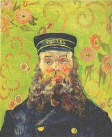 Portrait of the Postman Joseph Roulin Van Gogh Reproduction, hand-painted in oil on canvas