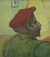 Paul Gauguin (Man in a Red Beret) Van Gogh Reproduction, hand-painted in oil on canvas