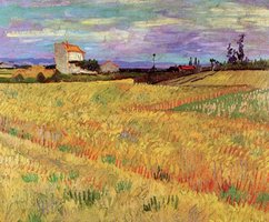 Wheat Field Van Gogh Reproduction, hand-painted in oil on canvas