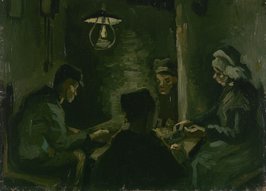 Study for 'The Potato Eaters' Van Gogh Reproduction, hand-painted in oil on canvas