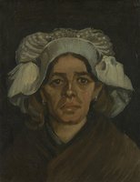 Head of a Woman Van Gogh Reproduction, hand-painted in oil on canvas