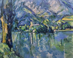 Lac d'Annecy Cezanne reproduction, hand-painted in oil on canvas