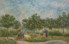 Garden with Courting Couples Van Gogh reproduction, hand-painted in oil on canvas