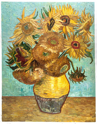 Van Gogh Sunflower Paintings In Oil On Canvas Van Gogh Studio
