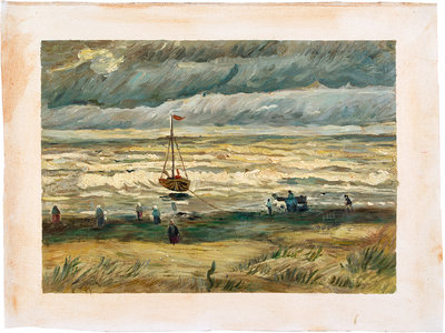 Seascape at Scheveningen Van Gogh reproduction