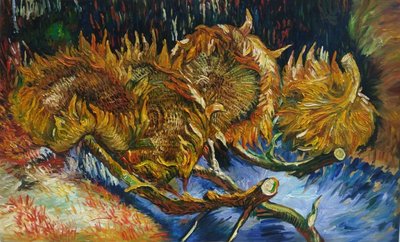Four Cut Sunflowers Van Gogh reproduction