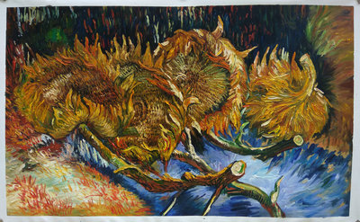Four Cut Sunflowers Van Gogh Reproduction Van Gogh Studio
