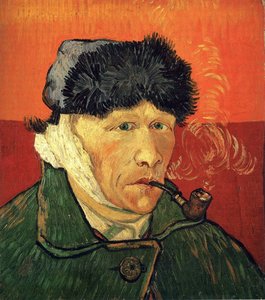 Self-Portrait with Bandaged Ear and Pipe Van Gogh reproduction