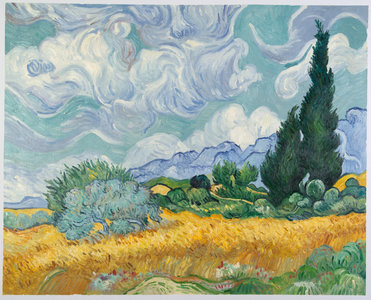 Wheat Field with Cypresses oil painting reproduction